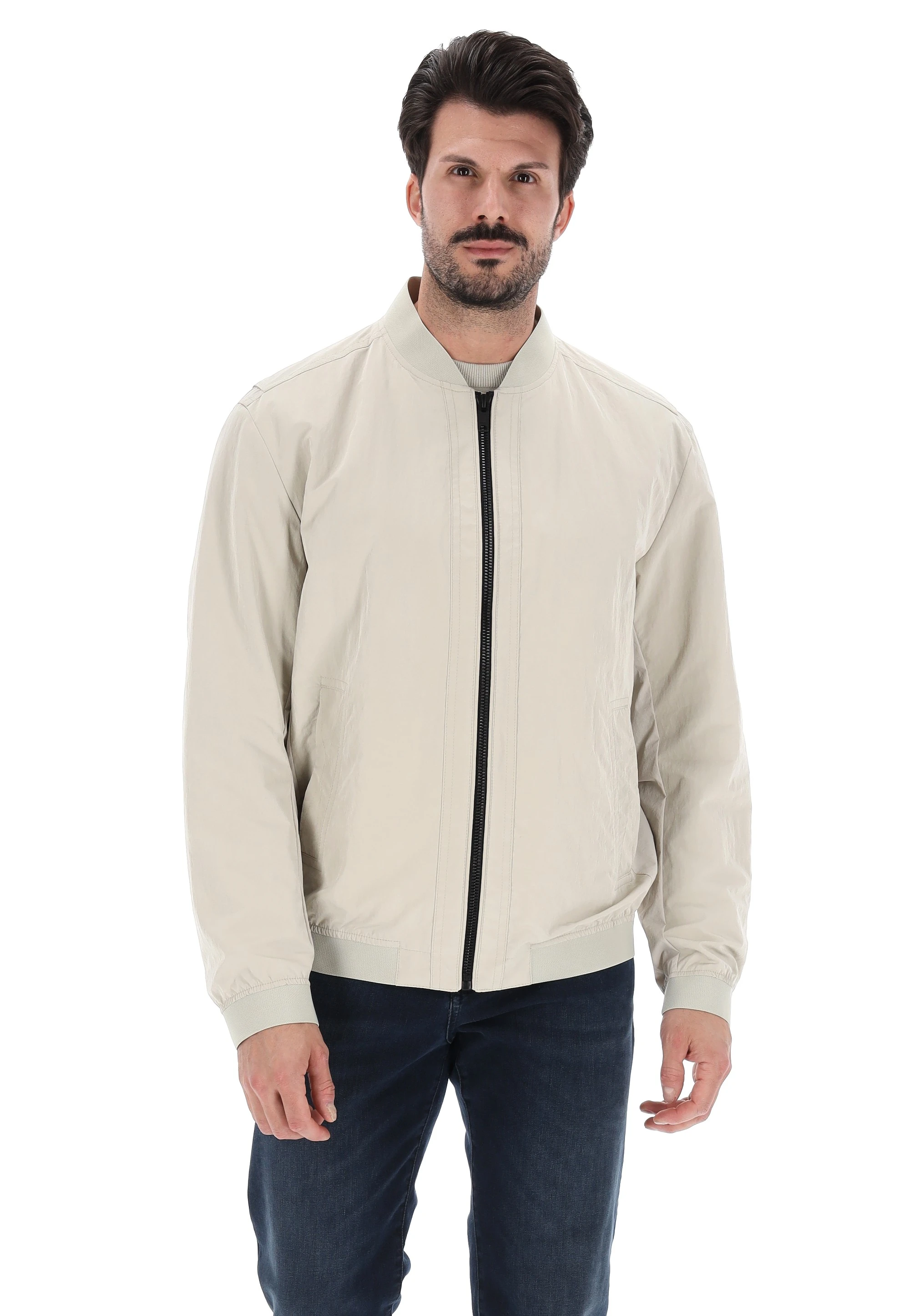 Giubbino uomo Boss con zip e patch